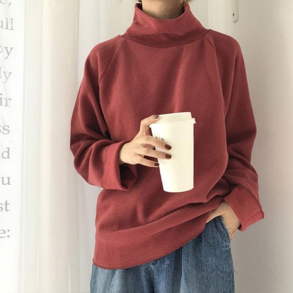 2020 autumn winter women solid new sweater woman knitted sweater fashion turtleneck women loose pullover, White;black
2020 autumn winter women solid new sweater woman knitted sweater fashion turtleneck women loose pullover, White;black