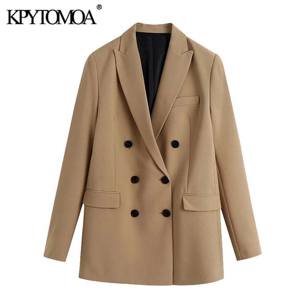 kpytomoa women fashion office wear double breasted blazers coat vintage long sleeve pockets female outerwear chic 201103, White;black
kpytomoa women fashion office wear double breasted blazers coat vintage long sleeve pockets female outerwear chic 201103, White;black