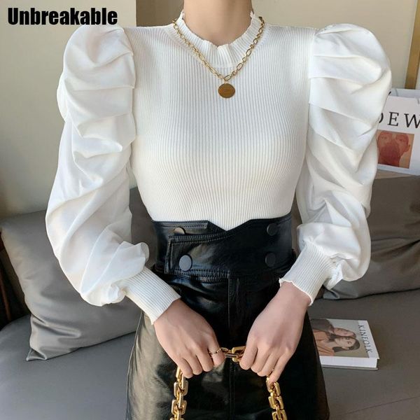 women's sweaters puff sleeve woman solid 2021 spring autumn vintage pull femme patchwork mujer sueteres elegant 7276x, White;black
women's sweaters puff sleeve woman solid 2021 spring autumn vintage pull femme patchwork mujer sueteres elegant 7276x, White;black