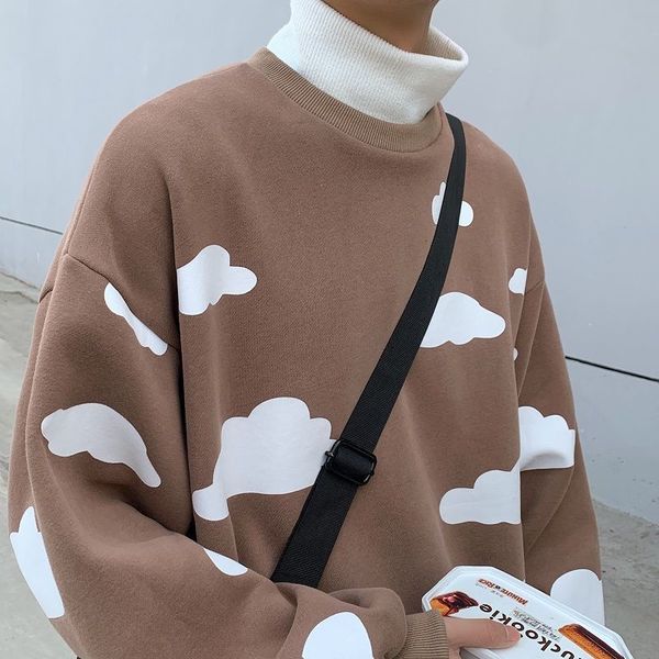 autumn/winter new 2021 cloud style more cashmere sweatshirt fashion male wear youth i84d, Black
autumn/winter new 2021 cloud style more cashmere sweatshirt fashion male wear youth i84d, Black