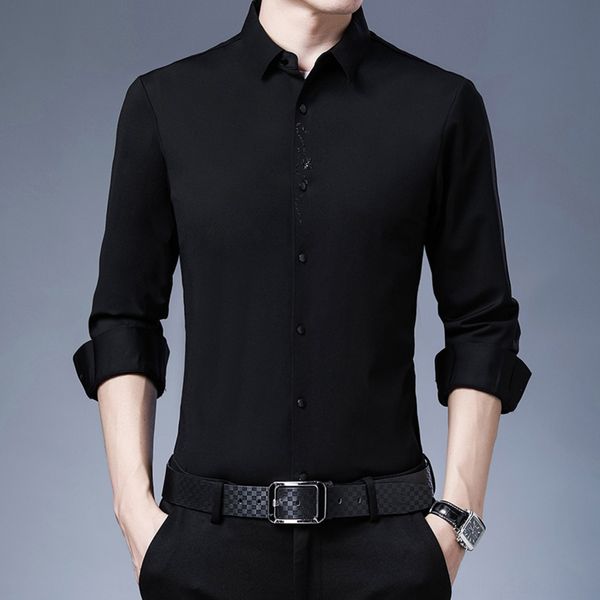 autumn 2020 new men's long sleeve seamless fashion thin lapel seamless middle aged shirt shirt men's 963 pngyf, Blue
autumn 2020 new men's long sleeve seamless fashion thin lapel seamless middle aged shirt shirt men's 963 pngyf, Blue