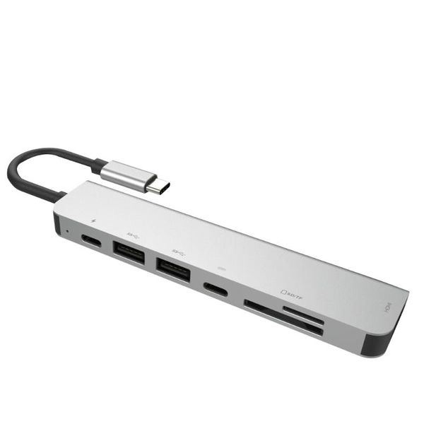 7 in 1 usb-c hub dock aluminum alloy hd dual usb 3.0 port adapter multifunction pd usb c slot sd & tf card reader type c hub
7 in 1 usb-c hub dock aluminum alloy hd dual usb 3.0 port adapter multifunction pd usb c slot sd & tf card reader type c hub
