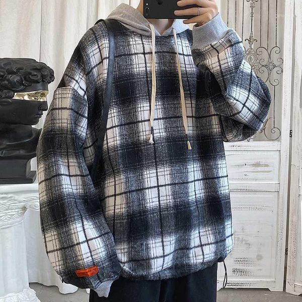 men's hoodies & sweatshirts plaid fashion retro casual hooded hoodie sweatshirt men streetwear wild loose hip hop mens hoody m-2xl1, Black
men's hoodies & sweatshirts plaid fashion retro casual hooded hoodie sweatshirt men streetwear wild loose hip hop mens hoody m-2xl1, Black