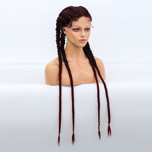 costume accessories new braided lace front wig synthetic wigs for wine red women 36 inch 4 long box braid wig with baby hair, Silver
costume accessories new braided lace front wig synthetic wigs for wine red women 36 inch 4 long box braid wig with baby hair, Silver