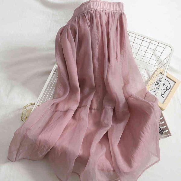 gentle simple elastic high waist skirt solid ins fashion korean elegant mesh spring female skirts tide, Black 
gentle simple elastic high waist skirt solid ins fashion korean elegant mesh spring female skirts tide, Black