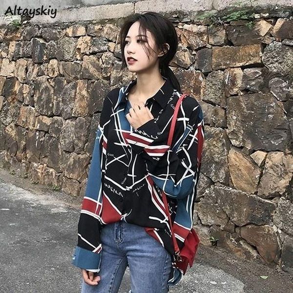 blouses shirts women print vintage turn-down coolar chiffon patchwork students womens korean style large size soft leisure chic1, White
blouses shirts women print vintage turn-down coolar chiffon patchwork students womens korean style large size soft leisure chic1, White