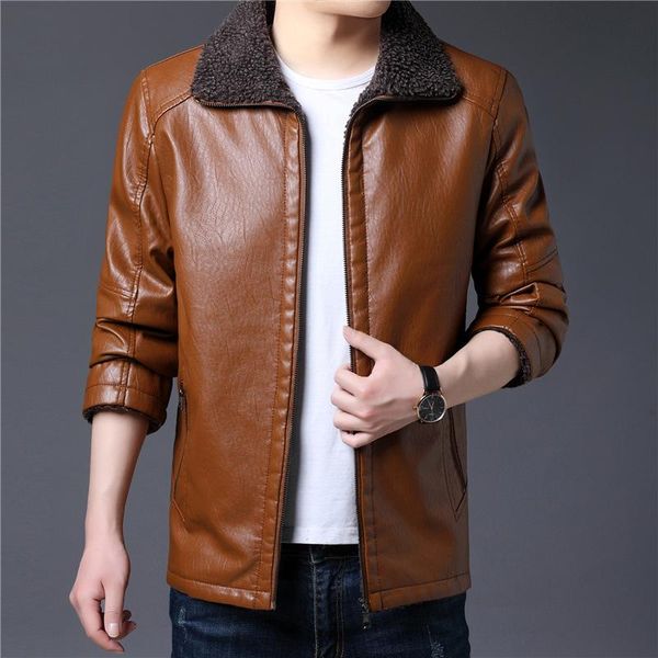 plus velvet 2021 new style autumn winter men's leather jackets motorcycle jacket male biker leather coats mens brand clothing, Black
plus velvet 2021 new style autumn winter men's leather jackets motorcycle jacket male biker leather coats mens brand clothing, Black