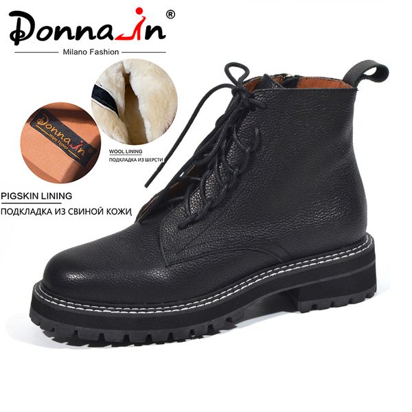 donna-in wool liner women boots thick bottom black lace up martin boots women genuine leather zip platform shoes autumn winter c1023
donna-in wool liner women boots thick bottom black lace up martin boots women genuine leather zip platform shoes autumn winter c1023