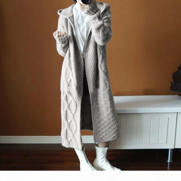 women long winter hoodied outwear umbilical twist knitted women's sweater cashmere sweters for women, White
women long winter hoodied outwear umbilical twist knitted women's sweater cashmere sweters for women, White
