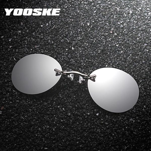 clip on nose sunglasses men vintage hacker empire matrix rimless sun glasses round uv400, White;black
clip on nose sunglasses men vintage hacker empire matrix rimless sun glasses round uv400, White;black