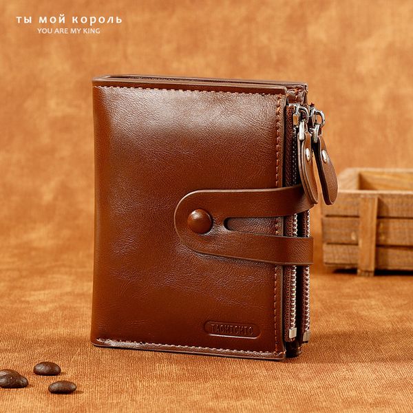 new men solid color vintage fashion mini men's luxury business wallet card holder man short purse coin bag zipper, Brown;gray
new men solid color vintage fashion mini men's luxury business wallet card holder man short purse coin bag zipper, Brown;gray