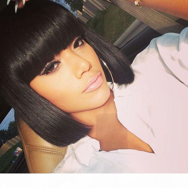 brazilian short wig bangs virgin hair glueless straight glueless short full lace human hair wigs bob for black women, Black;brown
brazilian short wig bangs virgin hair glueless straight glueless short full lace human hair wigs bob for black women, Black;brown