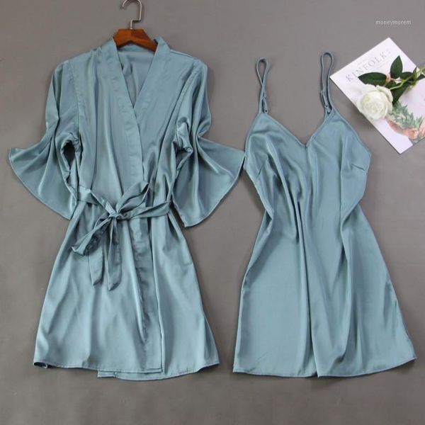 women's sleepwear 2pcs sleep set women silky bathrobe satin intimate lingerie nightdress casual nightwear kimono gown homewear1, Black;red
women's sleepwear 2pcs sleep set women silky bathrobe satin intimate lingerie nightdress casual nightwear kimono gown homewear1, Black;red