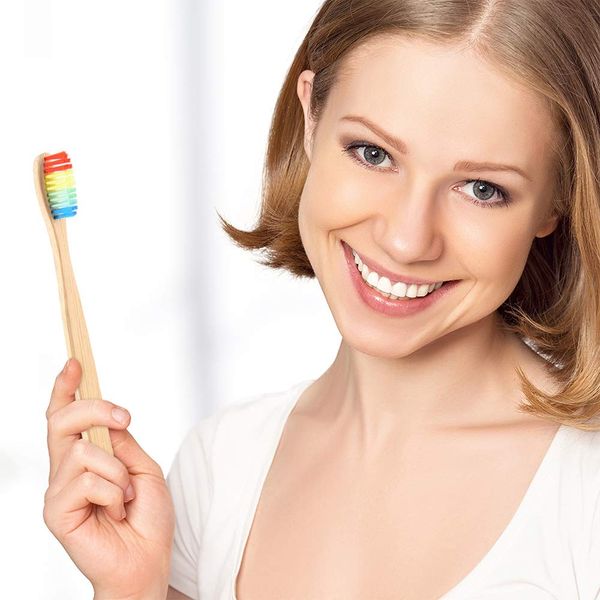 100pcs toothbrush eco-friendly rainbow bamboo soft fibre toothbrush biodegradable teeth brush solid bamboo handle
100pcs toothbrush eco-friendly rainbow bamboo soft fibre toothbrush biodegradable teeth brush solid bamboo handle