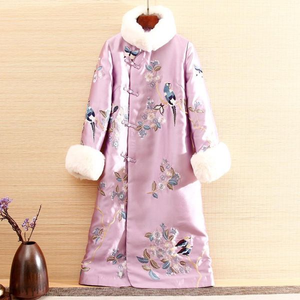 high-end new autumn women trench coat stitching hair chinese style retro embroidery elegant lady warm outerwear s-3xl1, Red
high-end new autumn women trench coat stitching hair chinese style retro embroidery elegant lady warm outerwear s-3xl1, Red