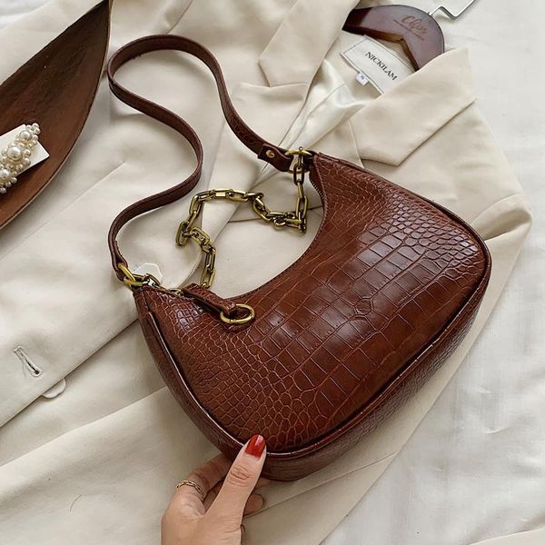 crocodile pattern women shoulder bag 2020 winter vintage small hand bag chains designer women's handbags purse moon
crocodile pattern women shoulder bag 2020 winter vintage small hand bag chains designer women's handbags purse moon