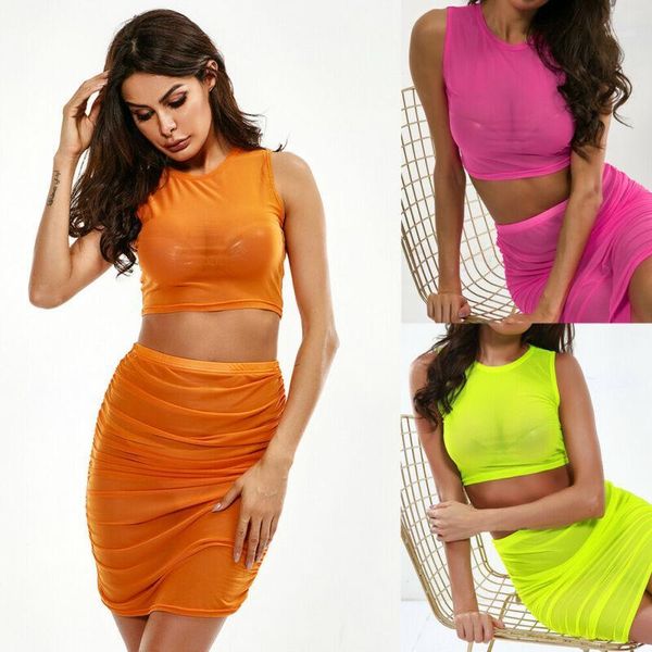 new style women's 2 piece set bodycon two piece and skirt set sheer club party solid see through short sleeveless 20191, White
new style women's 2 piece set bodycon two piece and skirt set sheer club party solid see through short sleeveless 20191, White