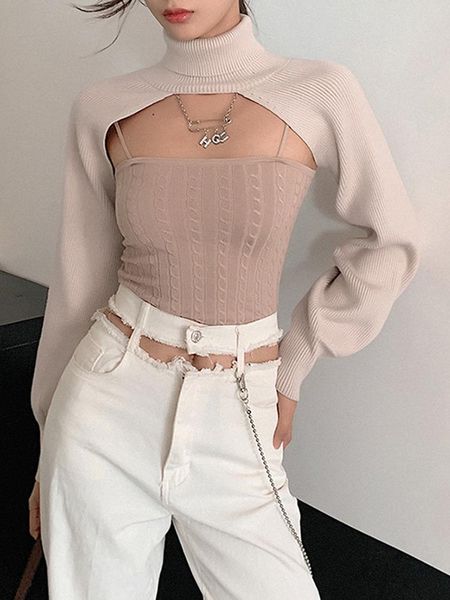 women sweaters winter sweater long sleeves hollow tube turtleneck sweater solid color crop pullovers streetwear, White;black
women sweaters winter sweater long sleeves hollow tube turtleneck sweater solid color crop pullovers streetwear, White;black