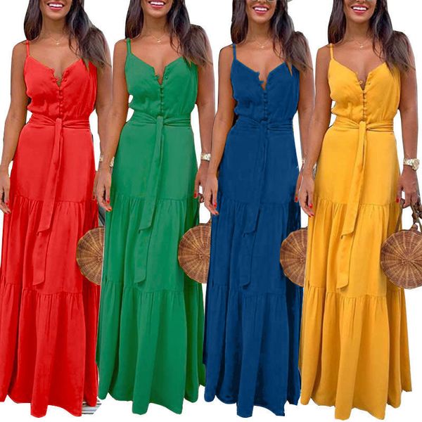 2020 v-neck single breasted suspender mid waist stitching sleeveless pleated skirt multi color sweet belt, Black;gray
2020 v-neck single breasted suspender mid waist stitching sleeveless pleated skirt multi color sweet belt, Black;gray