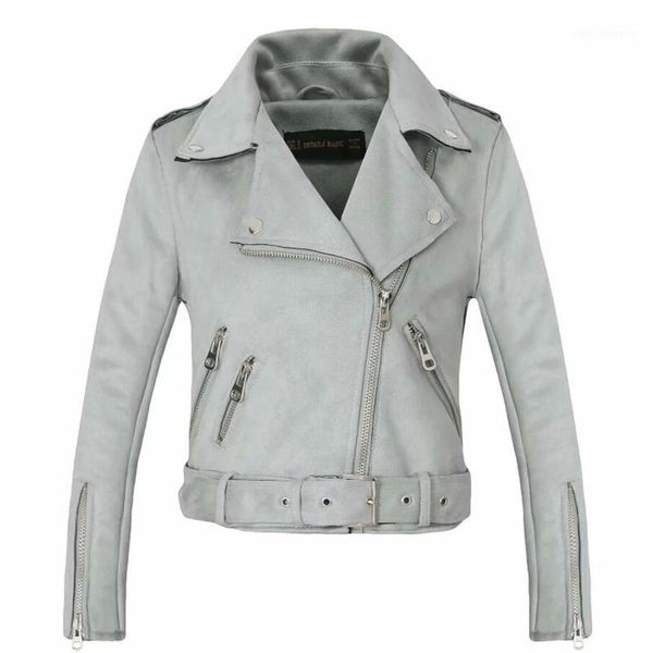 women's fur & faux 2021 fashion autumn winter women suede fabric slim solid zippers short motorcycle coat belt epaulet european outwear, Black
women's fur & faux 2021 fashion autumn winter women suede fabric slim solid zippers short motorcycle coat belt epaulet european outwear, Black