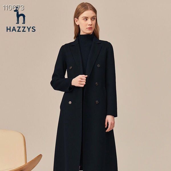 women's wool & blends haggis 20 korean autumn and winter middle long fashion slim woolen overcoat 110672, Black
women's wool & blends haggis 20 korean autumn and winter middle long fashion slim woolen overcoat 110672, Black