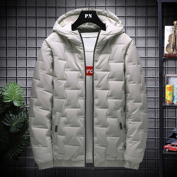 autumn and winter 2020 new men's down cotton padded bread hooded jacket, Black 
autumn and winter 2020 new men's down cotton padded bread hooded jacket, Black