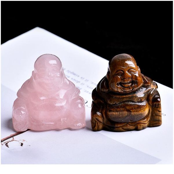 1pc rose quartz tiger crystal religious lucky maitreya buddha statue decorative carved natural crystal mineral jewelry qyljeg, Black
1pc rose quartz tiger crystal religious lucky maitreya buddha statue decorative carved natural crystal mineral jewelry qyljeg, Black