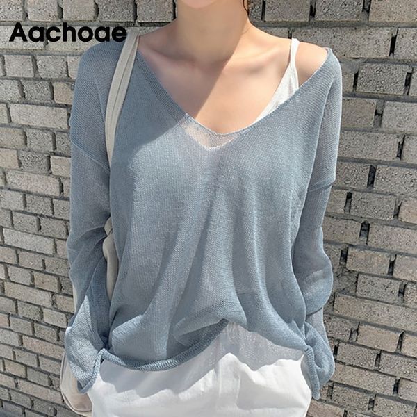 aachoae women casual v neck knitted blouse solid loose ladies batwing sleeve see through shirt female roupas feminina 201202, White
aachoae women casual v neck knitted blouse solid loose ladies batwing sleeve see through shirt female roupas feminina 201202, White