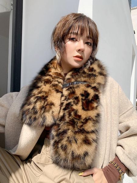 scarves leopard print fur collar scarf warm and fashionable size: 90x16cm, Blue;gray
scarves leopard print fur collar scarf warm and fashionable size: 90x16cm, Blue;gray