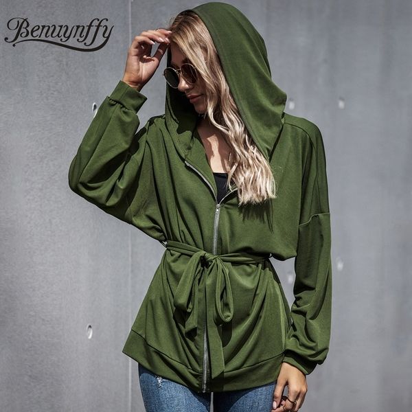 benuynffy hooded long sleeve zip-up women hoodies autumn winter casual belted high waist zipper coat female street style outwear t200904, Black
benuynffy hooded long sleeve zip-up women hoodies autumn winter casual belted high waist zipper coat female street style outwear t200904, Black