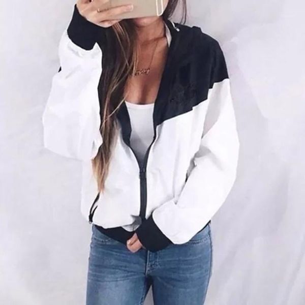 hooded jacket women casual sport fitness patchwork black white thin skinsuits hooded zipper pockets gym sportswear sweatshirt1, Black;brown
hooded jacket women casual sport fitness patchwork black white thin skinsuits hooded zipper pockets gym sportswear sweatshirt1, Black;brown