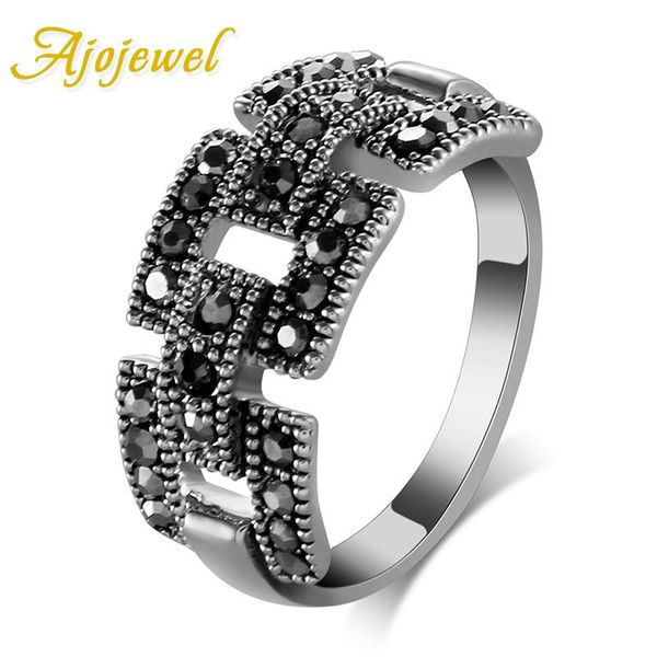cluster rings ajojewel brand quality fashion cz female jewelry retro vintage link ring black for women size 7,8,9, Golden;silver
cluster rings ajojewel brand quality fashion cz female jewelry retro vintage link ring black for women size 7,8,9, Golden;silver