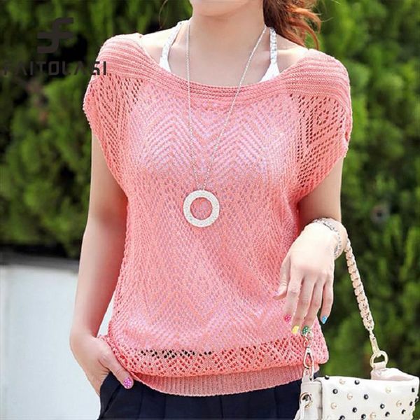 summer thin knitted sweater womens sunscreen blouse short sleeve hollow out pullover ladies, White
summer thin knitted sweater womens sunscreen blouse short sleeve hollow out pullover ladies, White