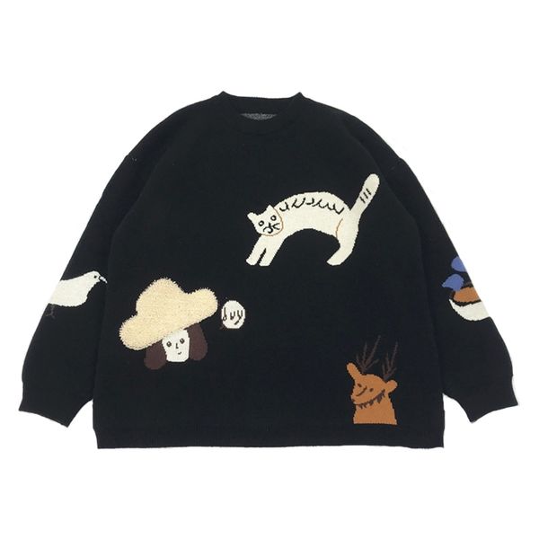 winter thick warm pullover cute girl kitten jacquard knitted pullover sweater suitable for teenage girls casual o-neck lj201112, White;black
winter thick warm pullover cute girl kitten jacquard knitted pullover sweater suitable for teenage girls casual o-neck lj201112, White;black