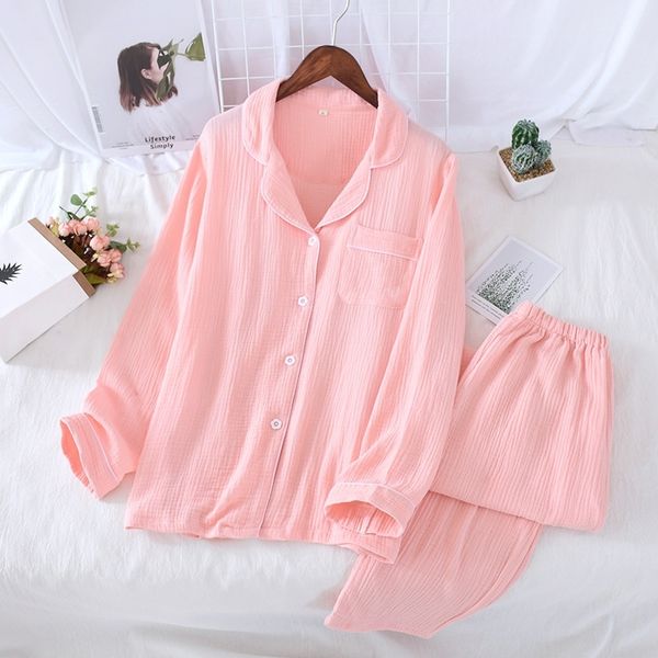 july's song cotton couple homewear women men pajamas set laple collar long sleeve button 2 piece solid comfortable sleepwear t200825, Black;red
july's song cotton couple homewear women men pajamas set laple collar long sleeve button 2 piece solid comfortable sleepwear t200825, Black;red