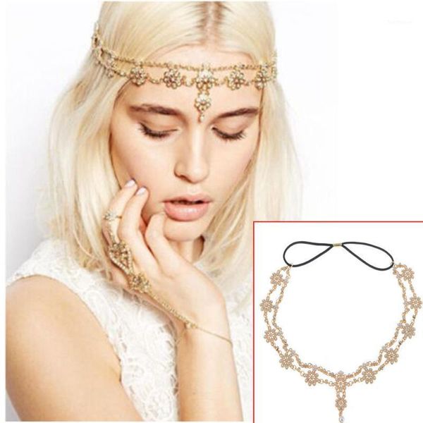 fashion baroque hair decoration boho flower head chain pearl beads dress headpiece for women jewelry accessories1, Golden;silver
fashion baroque hair decoration boho flower head chain pearl beads dress headpiece for women jewelry accessories1, Golden;silver