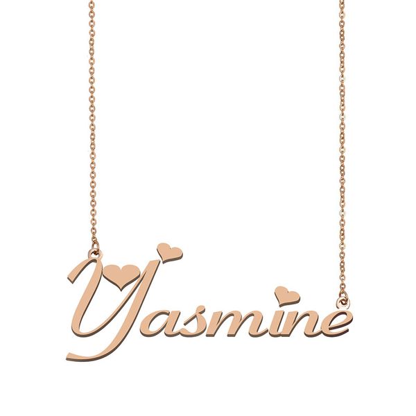Yasmine Name Necklace Custom Nameplate Pendant for Women Girls Birthday Gift Kids Best Friends Jewelry 18k Gold Plated Stainless Steel, Silver
Yasmine Name Necklace Custom Nameplate Pendant for Women Girls Birthday Gift Kids Best Friends Jewelry 18k Gold Plated Stainless Steel, Silver