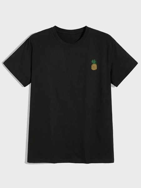 men pineapple print round neck tee t8zb#, White;black
men pineapple print round neck tee t8zb#, White;black