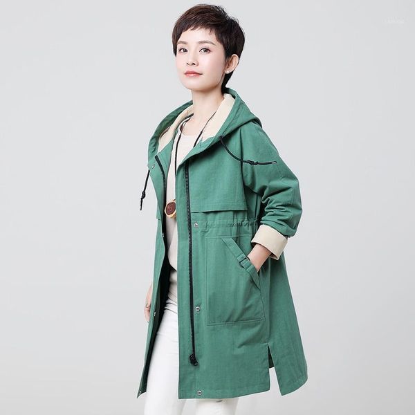 spring autumn cotton trench coats womens long casual overcoat female large size loose trench coat women hooded solid windbreaker1, Tan;black
spring autumn cotton trench coats womens long casual overcoat female large size loose trench coat women hooded solid windbreaker1, Tan;black