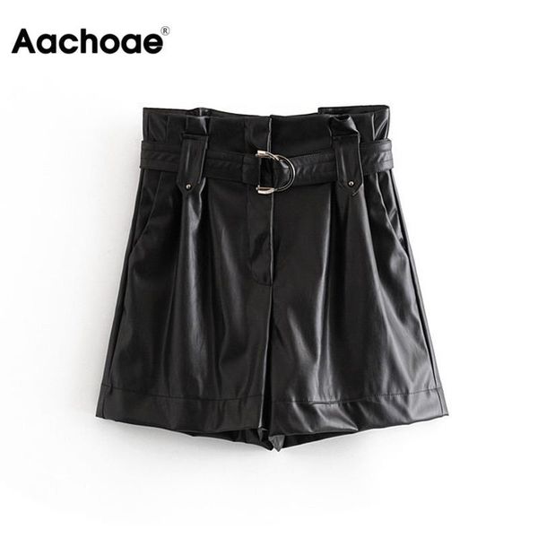pu leather shorts women high waist black short with belt autumn winter female faux leather pleated mini short pants y200403, White;black
pu leather shorts women high waist black short with belt autumn winter female faux leather pleated mini short pants y200403, White;black