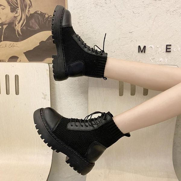 shoes lace up flat heel lady boots luxury designer round toe low heels booties ankle booties women rock ladies rubber fashion, Black
shoes lace up flat heel lady boots luxury designer round toe low heels booties ankle booties women rock ladies rubber fashion, Black
