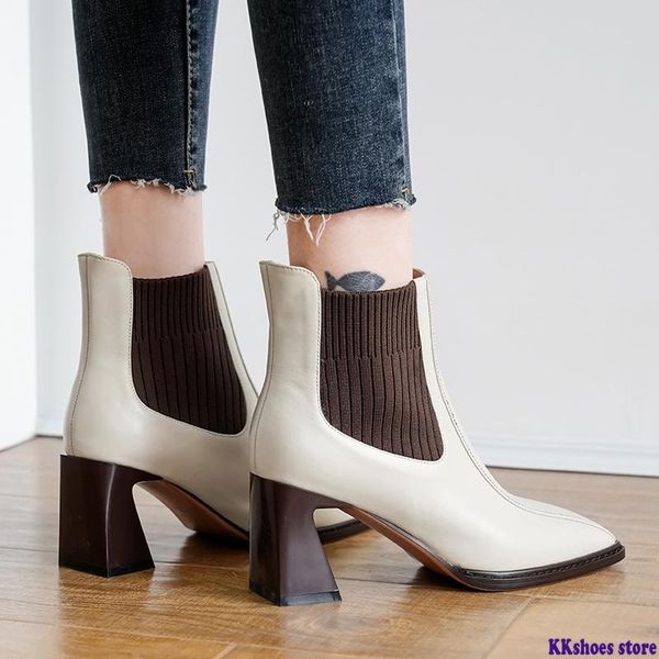 genuine leather boots women fashion square toe ladies ankle boots for women square heels 2020 spring autumn shoes, Black
genuine leather boots women fashion square toe ladies ankle boots for women square heels 2020 spring autumn shoes, Black