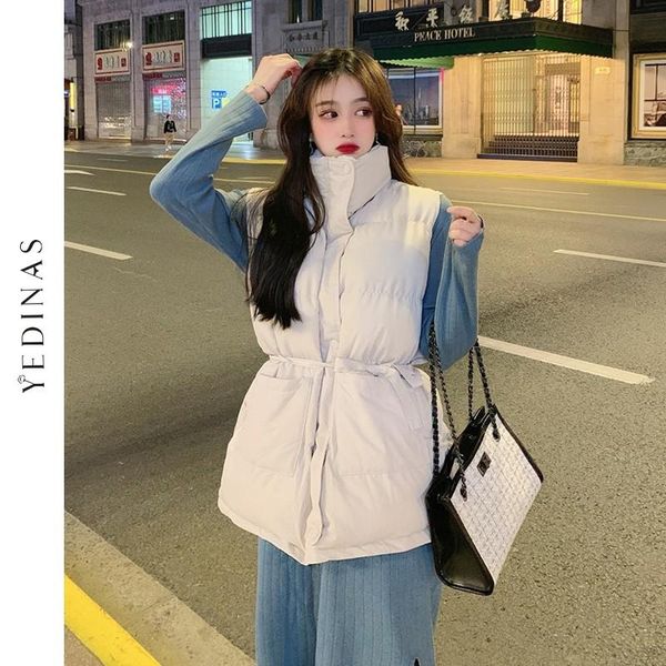 women's vests yedinas winter thick womens vest jackets sleeveless stand collar warm female coats casual long women chaleco mujer, Black;white
women's vests yedinas winter thick womens vest jackets sleeveless stand collar warm female coats casual long women chaleco mujer, Black;white