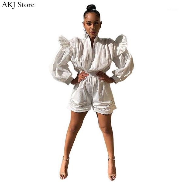 elegant solid v-neck long puff sleeve jumpsuits ladies ruffle shoulder rompers1, Black;white
elegant solid v-neck long puff sleeve jumpsuits ladies ruffle shoulder rompers1, Black;white