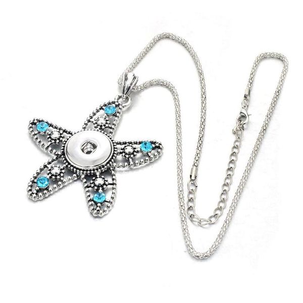 starfish snap button jewelry pendant necklace with link chain fit 18/20mm snap necklace women jewelr bbydug, Silver
starfish snap button jewelry pendant necklace with link chain fit 18/20mm snap necklace women jewelr bbydug, Silver