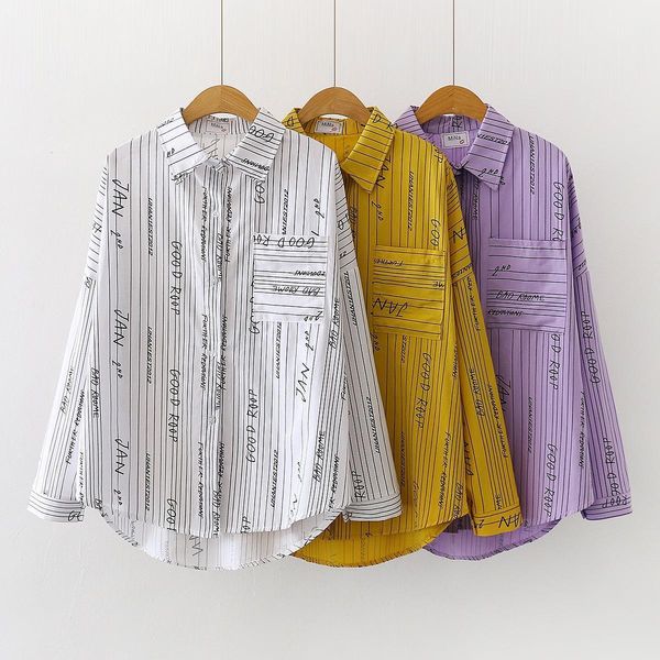 ретро dot stripe cartoon печати блузы женские рубашки turn down воротник с длинным рукавом шифон повседневный рубашка ol топы blusas mujer, White 
ретро dot stripe cartoon печати блузы женские рубашки turn down воротник с длинным рукавом шифон повседневный рубашка ol топы blusas mujer, White