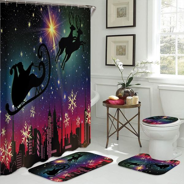 night sky santa elk bathroom set merry christmas toilet seat & cover waterproof shower curtain bath mat rug sets home decor
night sky santa elk bathroom set merry christmas toilet seat & cover waterproof shower curtain bath mat rug sets home decor