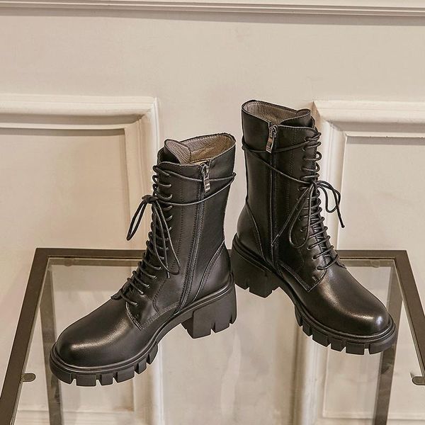 2020 autumn winter genuine leather ladies boots side zipper platform chunky heels pumps working party shoes woman, Black
2020 autumn winter genuine leather ladies boots side zipper platform chunky heels pumps working party shoes woman, Black