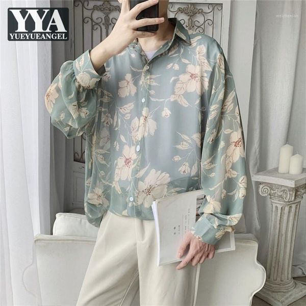 fashion mens clothes printed shirt loose long sleeve elegant vintage shirts men summer chiffon perspective male streetwear1, White;black
fashion mens clothes printed shirt loose long sleeve elegant vintage shirts men summer chiffon perspective male streetwear1, White;black