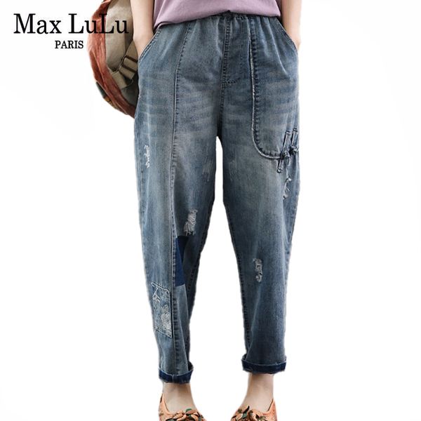 max lulu 2021 designer fashion pantalons ladies scratched denim pants women vintage ripped jeans female punk trousers big size c0115, Black;white
max lulu 2021 designer fashion pantalons ladies scratched denim pants women vintage ripped jeans female punk trousers big size c0115, Black;white